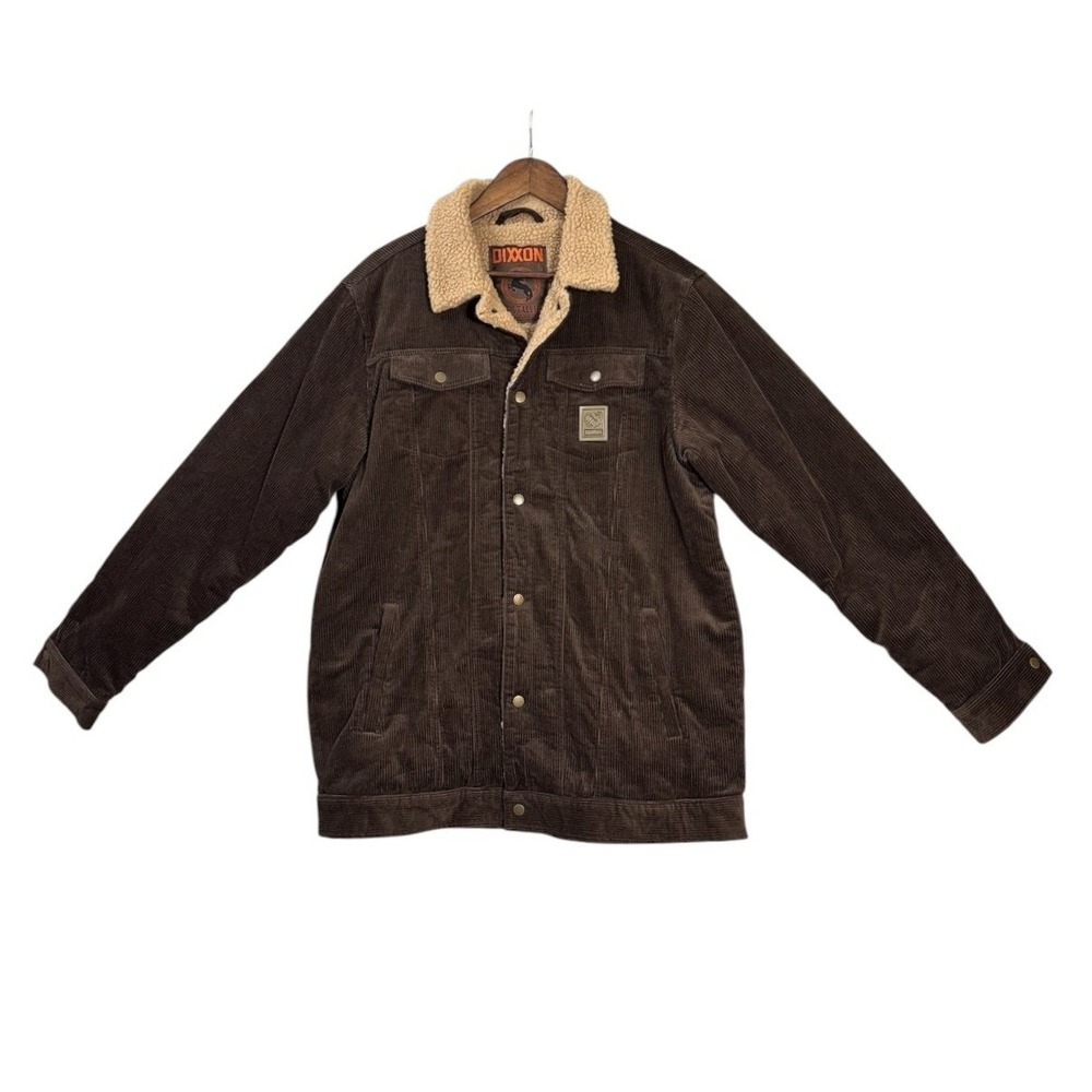 Dixxon Mens Stallion Corduroy Jacket L Brown Sherpa Lined Western Workwear